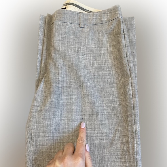 Express Dress Pants, Editor Wide Leg in Grey Crosshatch, Size 4 Short - Picture 8 of 8